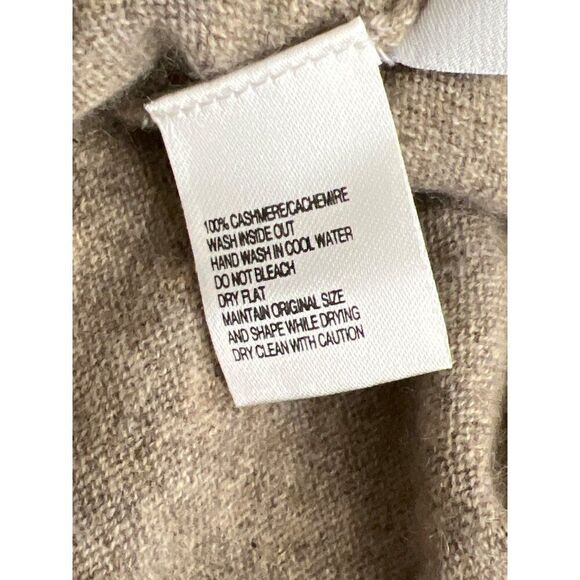 Black Brown Men 2 Ply Cashmere Long Sleeve Pullover V-Neck Sweater Size L - Picture 9 of 9